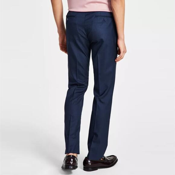 Calvin Klein Men's Navy Slim-Fit Performance Modern Dress Pants Size 38W 30L - Picture 2 of 5
